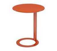 IXMLDAXD Mesa Lateral, Mesa Auxiliar metálica Elegante Que Ahorra Espacio for Sala de Estar y Dormitorio, mesita Noche contemporánea(18.9″wx22″h,Orange)