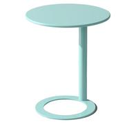 IXMLDAXD Mesa Lateral, Mesa Auxiliar metálica Elegante Que Ahorra Espacio for Sala de Estar y Dormitorio, mesita Noche contemporánea(23.6″wx29″h,Blue 23.6″Wx29″HC)