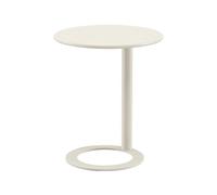 IXMLDAXD Mesa Lateral, Mesa Auxiliar metálica Elegante Que Ahorra Espacio for Sala de Estar y Dormitorio, mesita Noche contemporánea(18.9″wx22″h,White a)