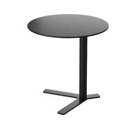 IXMLDAXD Mesa Lateral, Mesa Auxiliar Redonda de Metal con Base en Forma Y for Sala Estar y Dormitorio; diseño Que Ahorra Espacio(19.7″dx27.6″h,Black)