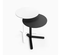 IXMLDAXD Mesa Lateral, Mesa Auxiliar Redonda de Metal for sofá, versátil Mesa for - Ideal for Decorar la Sala Estar y el Dormitorio(19.7 * 23.6in,White)