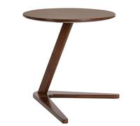 IXMLDAXD Mesa Lateral, Mesa Auxiliar Redonda de Nogal for sofá, Ideal for Ahorrar Espacio sobre el o Colocar la TV en Dormitorio Espacios pequeños(Walnut)