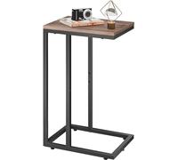 IXMLDAXD Mesa Lateral, Mesa Auxiliar Tipo C, mesita de Noche Estrecha for Dormitorio, Mesa Centro pequeña 2 Niveles, con Almacenamiento Abierto