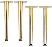 IXMLDAXD Muebles de Metal con piernas, Juego de 4 Patas metálicas cónicas for Muebles, Ajustables, Multicolor, 10,5 a 72, cm, con Tornillos(Gold Straight,72.5cm)