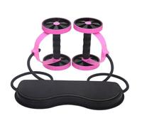IXMLDAXD Ronda AB, Rueda Abdominal Resistente, Equipo Multifuncional for Ejercicios Abdominales, ejercitador for Fitness en casa(Pink)
