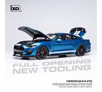 IXO 1:18 2022 Ford Mustang Shelby GT 500 Azul Metálico Piezas Abiertas