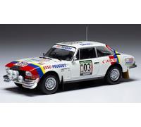 IXO 1/43 PEUGEOT 504 CUPÉ V6 3 RALLY COSTA DE MARFIL 1978 MODELO ESTÁTICO