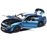 IXO Models 18RDC244-FO GT500 2022 Azul Metálico con Rayas Blancas 1/18 Diecast Model Car