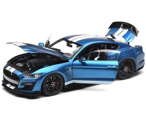 IXO Models 18RDC244-FO GT500 2022 Azul Metálico con Rayas Blancas 1/18 Diecast Model Car