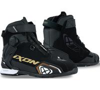 Ixon Bull 2 Zapatos impermeables para motociclismo para mujer, Negro/blanco/dorado, Talla 37