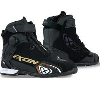 Ixon Bull 2 Zapatos impermeables para motociclismo para mujer, negro-blanco-oro, tamaño 40