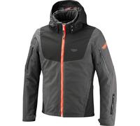 Ixon Burning Chaqueta textil de moto impermeable, Gris/negro/rojo, Talla S