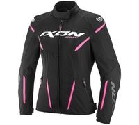 Ixon Striker 2 Air WP Chaqueta textil impermeable para mujer, negro-rosa, tamaño L