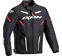 Ixon Striker Kinder Chaqueta textil para motocicleta, negro-blanco-rojo, tamaño 6 años para Niños