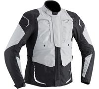 Ixon Cross Air Chaqueta textil impermeable para motocicleta, negro-gris, tamaño 2XL para Hombres