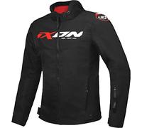 Ixon Fierce - Chaqueta textil deportiva para hombre, color negro/blanco/rojo, talla M, negro/blanco/rojo, M