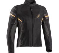Ixon Ilana Evo Chaqueta textil de moto para mujer, negro-gris-oro, tamaño XL
