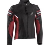 Ixon Ilana Evo Chaqueta textil de moto para mujer, negro-rojo, tamaño M