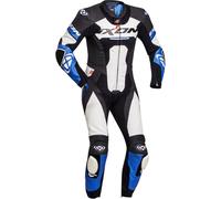 Ixon Jackal Traje de cuero de motocicleta de una pieza, negro-blanco-azul, tamaño 2XL para Hombres