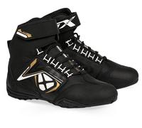 Ixon Killer WP Zapatos de moto para mujer, negro-blanco-oro, tamaño 37