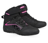 Ixon Killer WP Zapatos de moto para mujer, negro-rosa, tamaño 38
