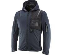 Ixon M-Quarter Chaqueta textil impermeable para motocicleta, negro-azul, tamaño 4XL para Hombres