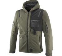 Ixon M-Quarter Chaqueta textil impermeable para motocicleta, negro-marrón, tamaño XL para Hombres