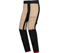 Ixon M-Skd Pantalones textiles impermeables para motocicleta para mujer, negro-beige, tamaño S