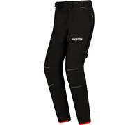 Ixon M-Skd Pantalones textiles impermeables para motocicleta para mujer, negro-rojo, tamaño XL