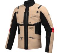 Ixon M-Skeid Chaqueta textil de motocicleta, negro-beige, tamaño 4XL para Hombres