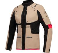 Ixon M-Skeid Chaqueta textil impermeable para mujer, Arena/Rojo, Talla M