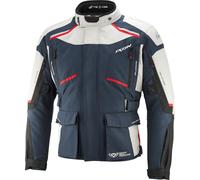 Ixon Midgard C Chaqueta textil de moto impermeable, gris/azul, Talla C-3XL