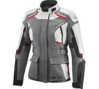 Ixon Midgard Chaqueta textil impermeable para mujer, negro-gris-rojo, tamaño S