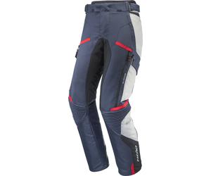 Ixon Midgard Pantalones textiles impermeables para motocicletas, negro-gris-azul, tamaño L para Hombres