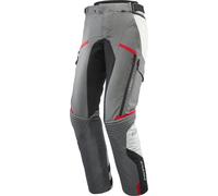 Ixon Midgard Pantalones textiles impermeables para motocicletas, negro/gris/rojo, Talla 3XL