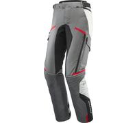 Ixon Midgard Pantalones textiles impermeables para motocicletas, negro/gris/rojo, Talla XL