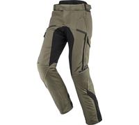 Ixon Midgard Pantalones textiles impermeables para motocicletas, verde-marrón, tamaño S para Hombres
