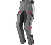 Ixon Midgard Pantalones textiles impermeables para motociclismo para mujer, negro/gris/rojo, Talla XS