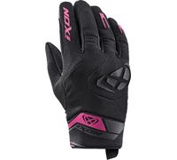Ixon Mig 2 Guantes de moto para mujer, negro-rosa, tamaño M