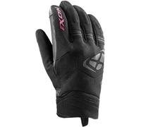 Ixon MS MIG 2 WP Guantes de moto impermeables para mujer, negro/rosa, Talla M