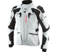 Ixon Odin Chaqueta textil de moto impermeable, negro-gris-blanco, tamaño XL para Hombres