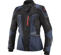 Ixon Odin Chaqueta textil impermeable para mujer, azul oscuro/rojo, Talla M
