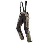 Ixon Odin Pantalones Textiles de Motocicleta Impermeables, verde-marrón, tamaño L para Hombres