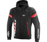 Ixon Pulsion Air Chaqueta textil para motocicletas, Negro/Blanco/Rojo, Talla L