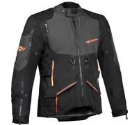 Ixon Ragnar Chaqueta textil de motocicleta, negro-gris-naranja, tamaño XL para Hombres