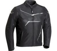 Ixon Slash-C Chaqueta textil de motocicleta, Negro/Blanco, Talla 4XL