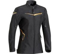 Ixon Slash Chaqueta textil de la motocicleta de las señoras, negro/dorado, Talla XS