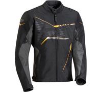 Ixon Slash Chaqueta textil de motocicleta, negro/gris/naranja, Talla S