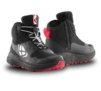 Ixon Snake WP Zapatos de moto impermeables, Negro/Blanco/Rojo, Talla 45