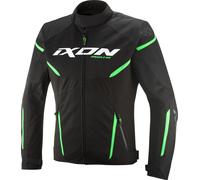 Ixon Striker 2 Air WP Chaqueta textil de moto impermeable, negro/verde, Talla M